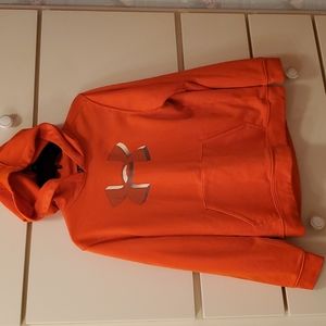 Under Armour orange hoodie, youth sz L
